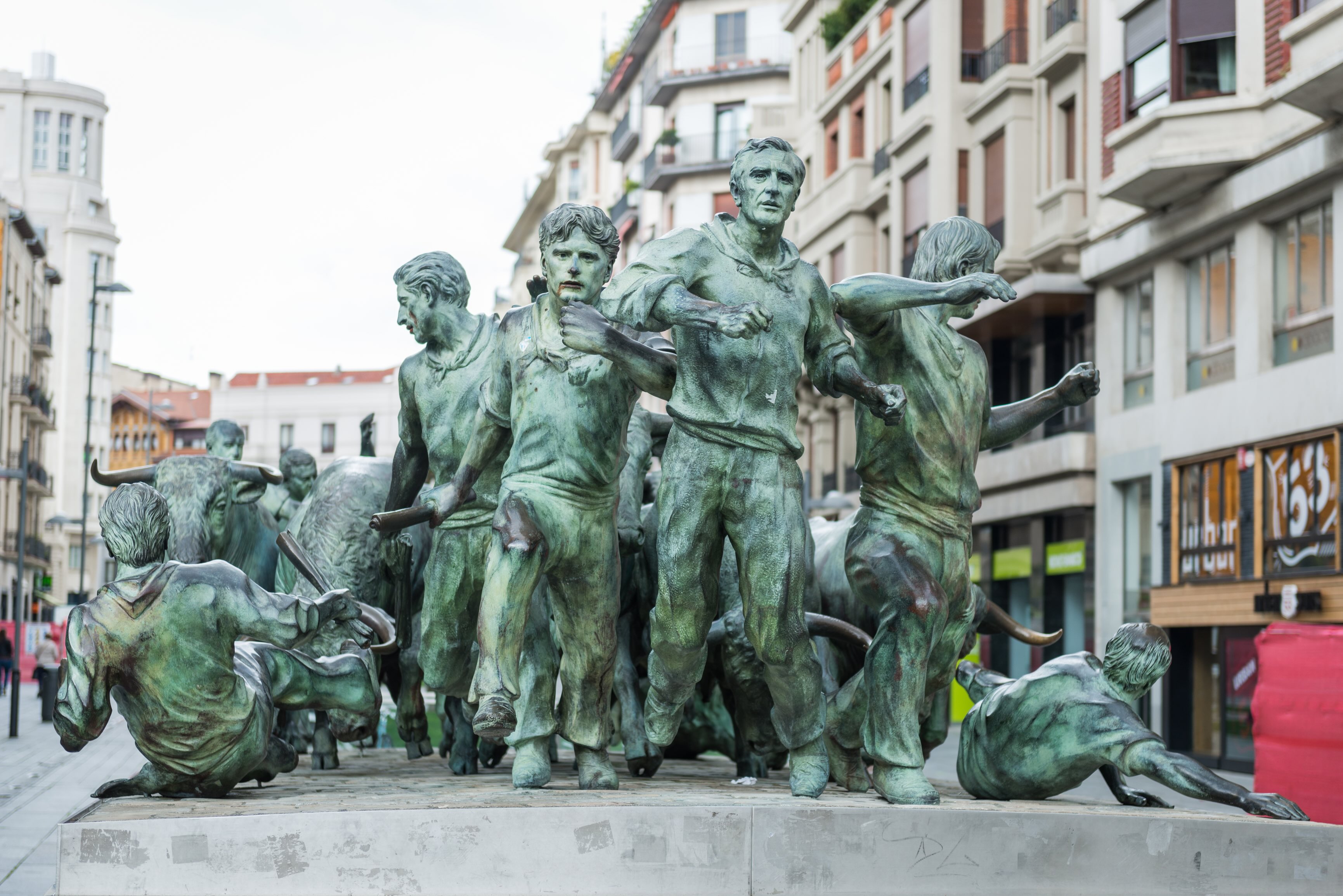 Pamplona Statue of Encierros